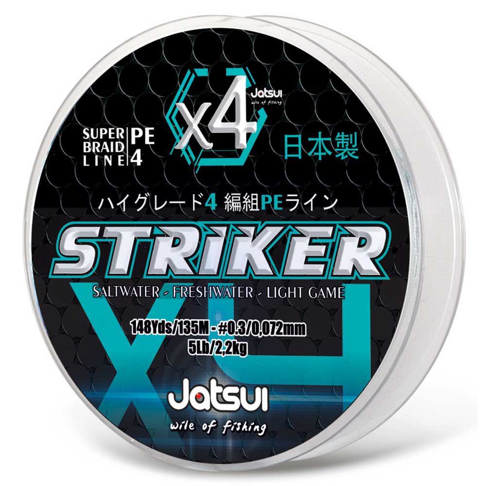 Jatsui D3700443 Striker PE 4 135 m Плетеный Бесцветный Fluo Blue 0.230 mm