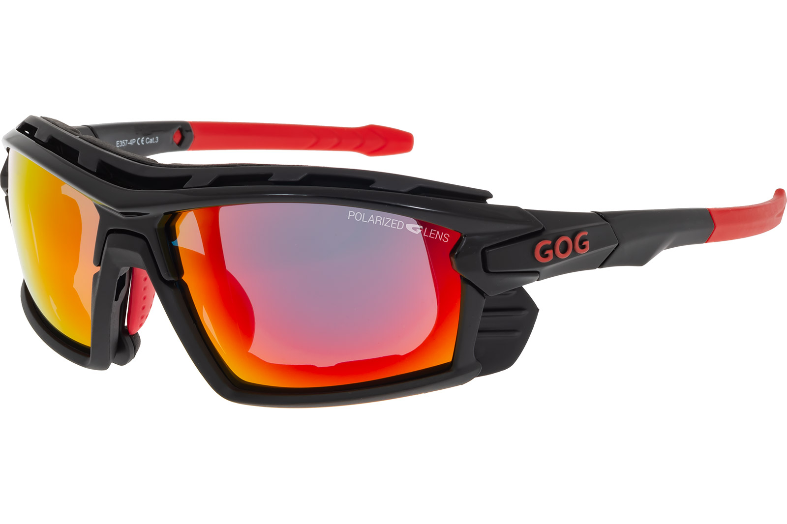 Купить Спортивные очки GOG Glaze / Black/Red / Polarized Reflex Red, e357-4p 7ft.ru в интернет магазине Семь Футов