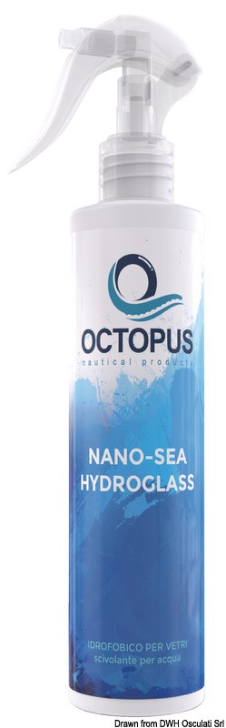 Купить Водооталкивающее средство для ветрового стекла Octopus Nano-Sea Hydroglass 45 м2/л 250 мл, Osculati 65.402.04 7ft.ru в интернет магазине Семь Футов