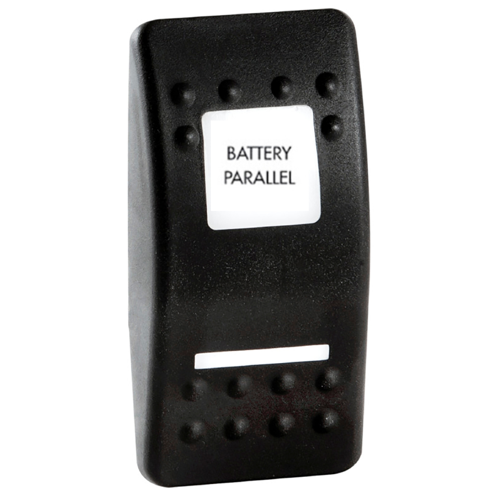Клавиша с подсвечиваемым символом Параллельное включение батарей из черного поликарбоната для выключателя Marina R II, Osculati 14.299.55