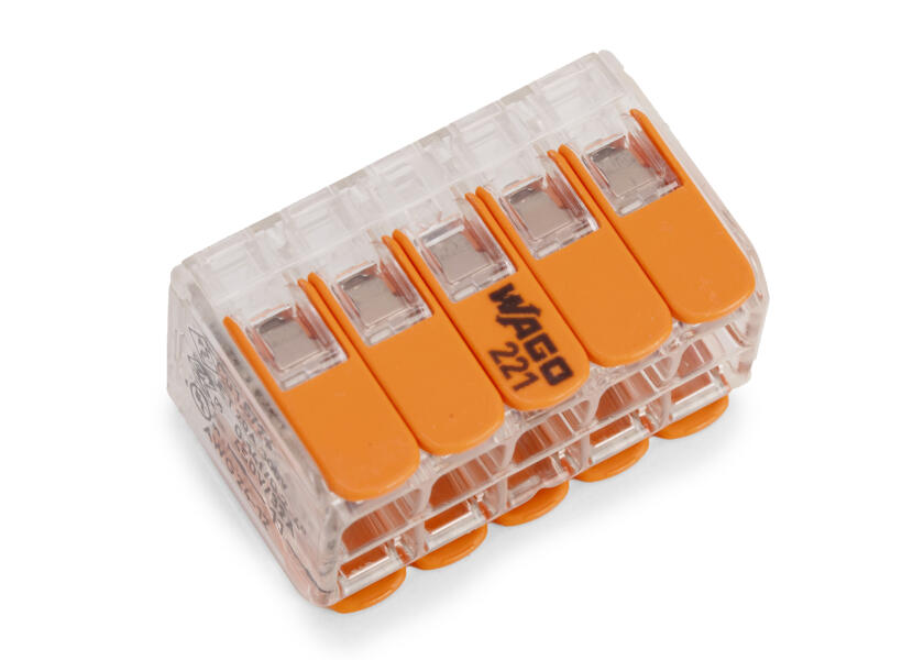 Купить WAGO 221-420 10-way terminal block / 0.2–4 mm² 7ft.ru в интернет магазине Семь Футов