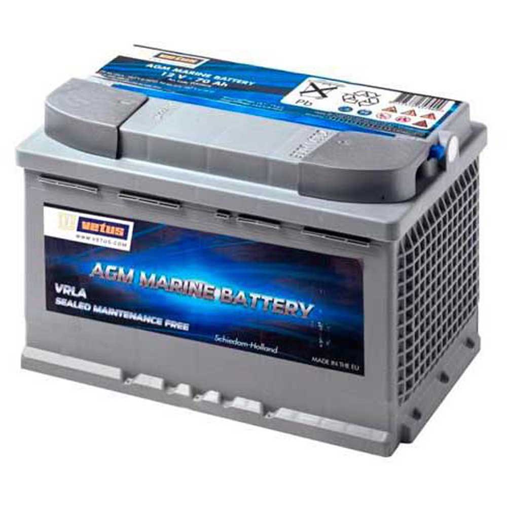 Vetus batteries VEAGM70 AGM 70AH батарея Серебристый Grey