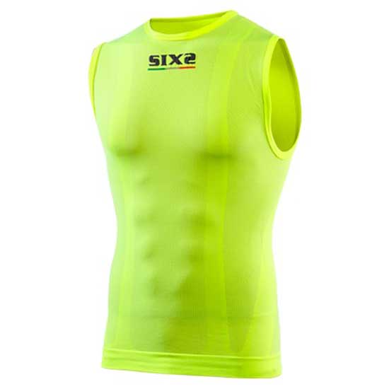 Sixs SMXC-YellowFluo-XL Безрукавная базовая футболка Logo Желтый Yellow Fluo XL