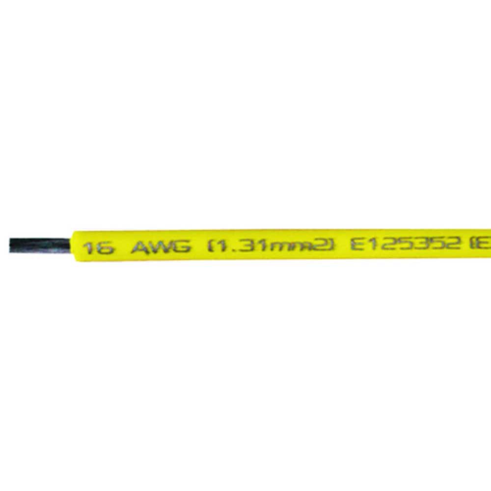 Cobra wire&cable 446-A1016T04100FT Первичная луженая медная проволока 16AWG 30.5 m Желтый Yellow