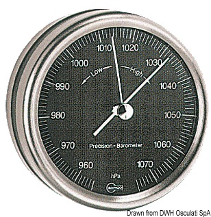Купить Barigo Orion barometer black dial, Osculati 28.082.31 7ft.ru в интернет магазине Семь Футов