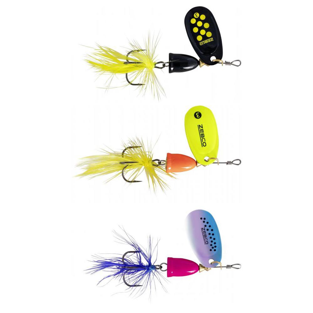 Zebco 3126007 Trophy Z-Vibe & Fly Ложка 4g Многоцветный Black Body / Silver Black Yellow Dots / Yellow Fly