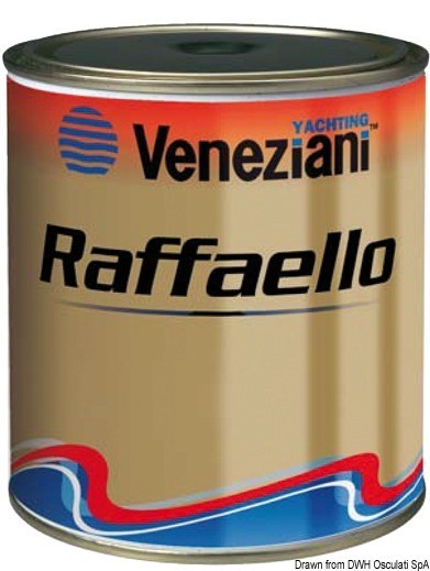 Купить Необрастающая краска белая racing Veneziani Raffaello Next 10 - 12 м2/л 0,75 л, Osculati 65.001.02 7ft.ru в интернет магазине Семь Футов