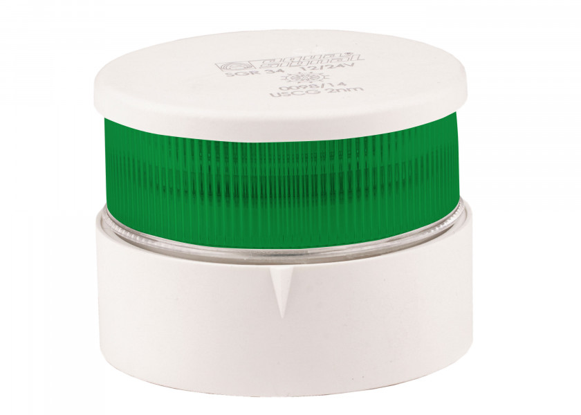 Купить AQUA SIGNAL Series 34 LED Green Signal Light / white housing 15193-bvs 7ft.ru в интернет магазине Семь Футов