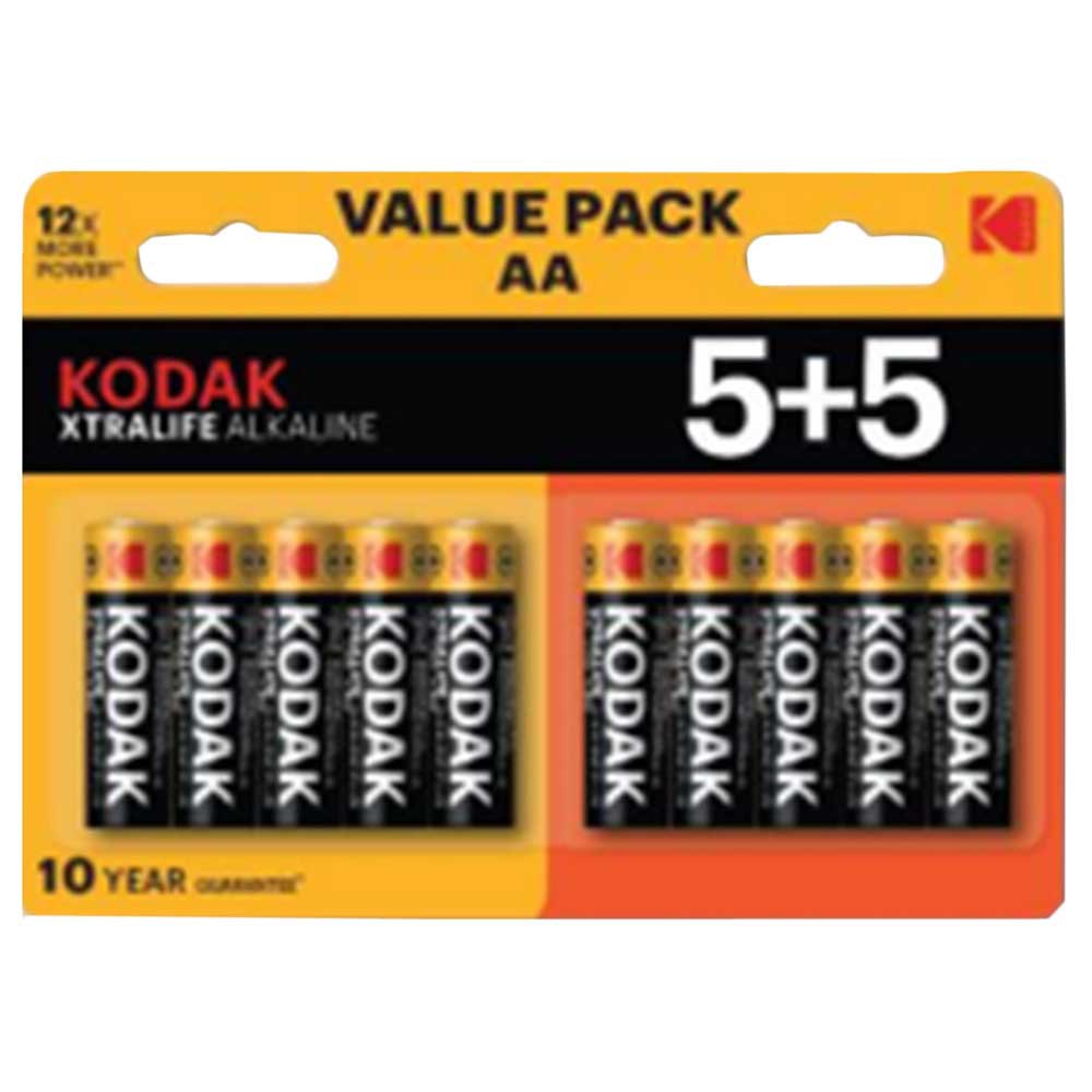 Kodak 30423459 Xtralife AA LR6 Щелочные батареи 10 Единицы Черный Black / Brown