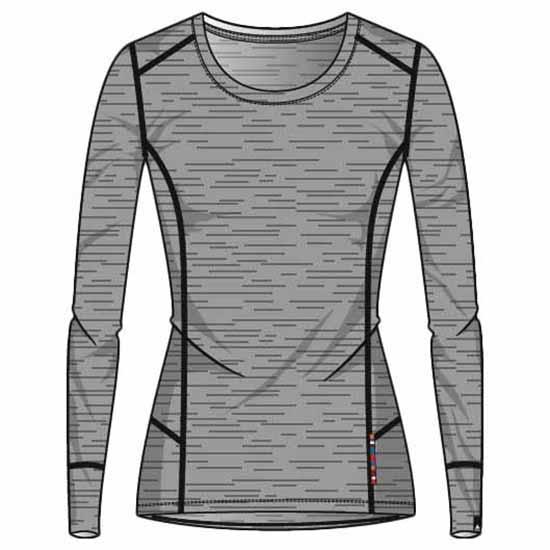 Odlo 110812-10420-S Базовый слой с длинным рукавом Natural 100% Merino Warm Серый Grey Melange / Grey Melange S