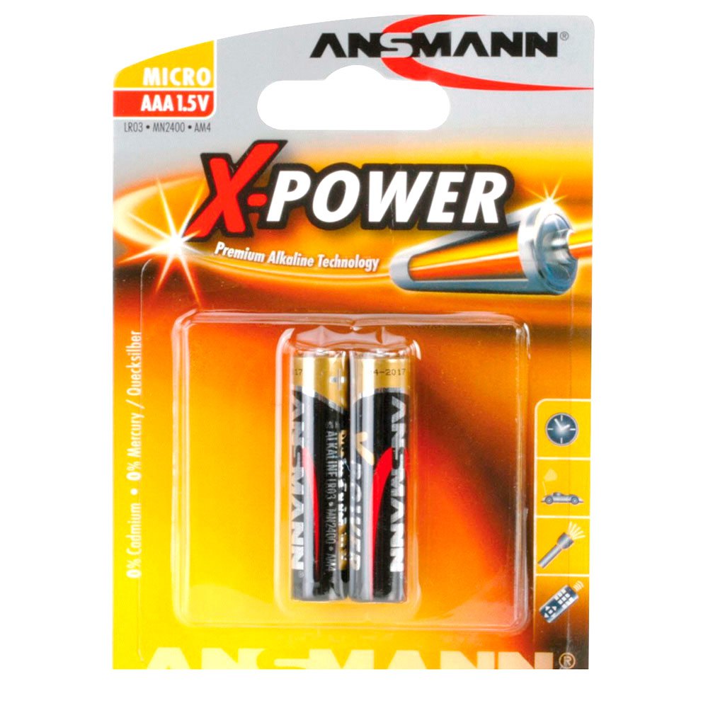 Ansmann 5015603 1x2 Micro AAA LR 03 X-Power Аккумуляторы Черный Black