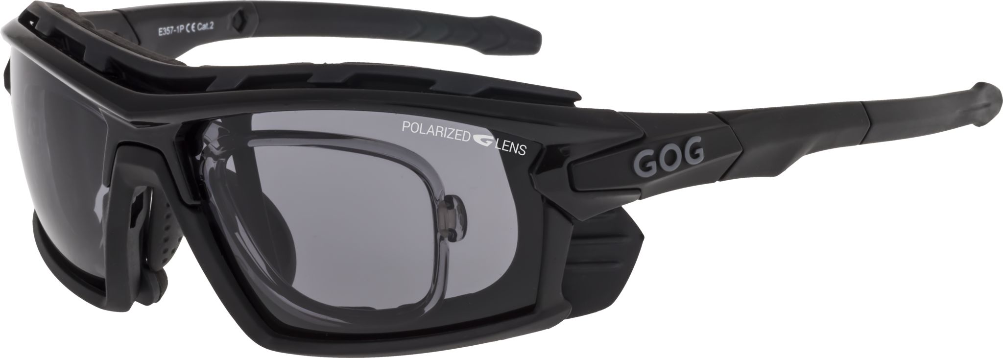 Купить Спортивные очки с диоптриями GOG Glaze / Black / Polarized Smoke Lens, rx-910/e357-1p 7ft.ru в интернет магазине Семь Футов