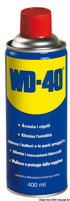 Купить Многоцелевая смазка WD-40 в аэрозольном баллончике с трубочкой 400 мл, Osculati 65.280.02 7ft.ru в интернет магазине Семь Футов