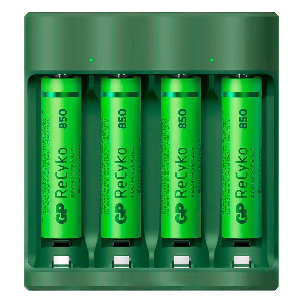 Gp batteries 130B421USB85AAAC4 NiMh 850mAh 21/85 USB Зарядное устройство с участием 4xAAA NiMh 850mAh Зеленый Green