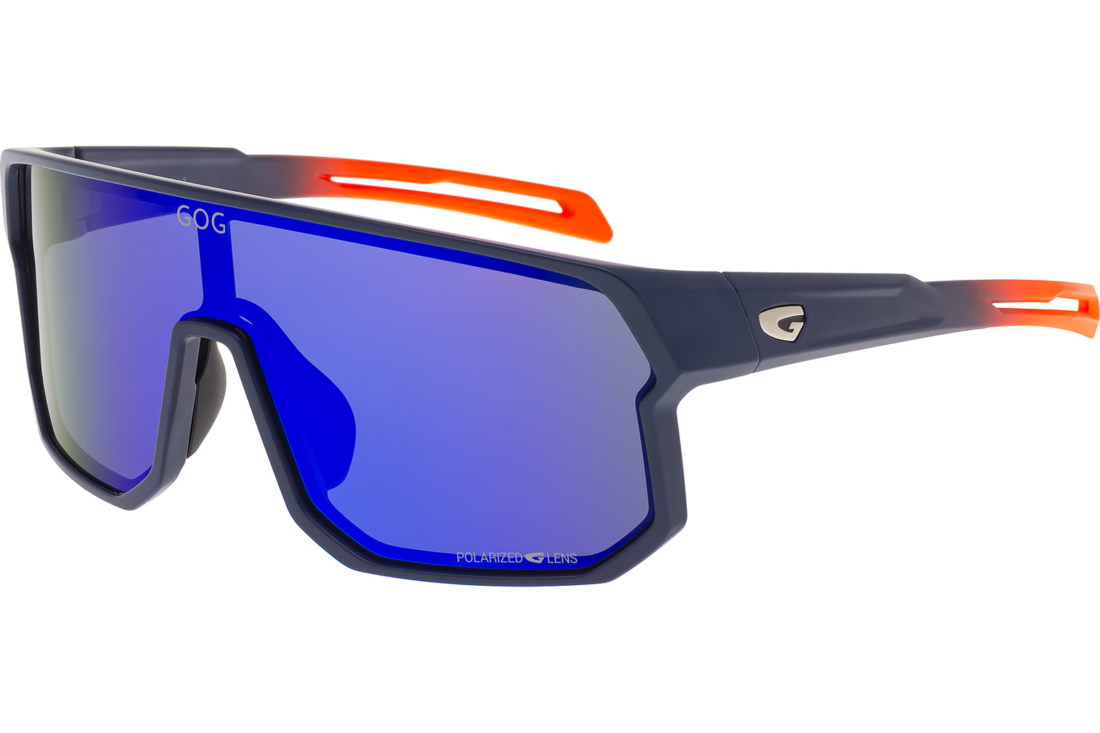 Купить Спортивные очки GOG Vidar / Matt Navy Blue/Orange / Polarized Reflex Blue, e518-4p 7ft.ru в интернет магазине Семь Футов
