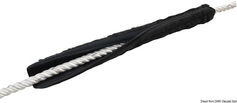 Купить Рукав 600мм для тросов Ø14-22мм из чёрной шерсти, Osculati 06.315.01 7ft.ru в интернет магазине Семь Футов