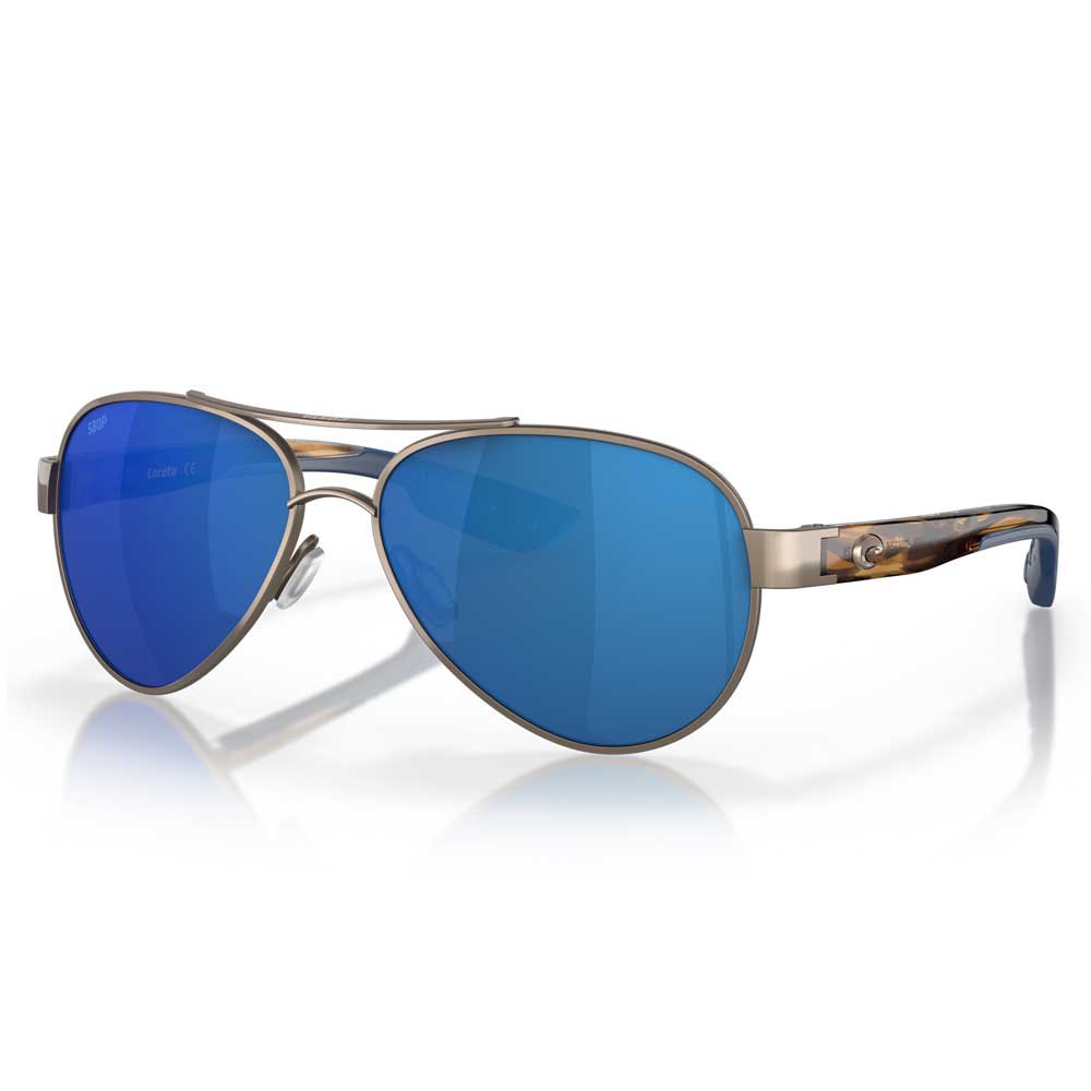 Costa 06S4006-40063256 Зеркальные поляризованные солнцезащитные очки Loreto Golden Pearl Blue Mirror 580P/CAT3