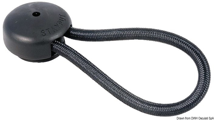 Shock cord loop black 80 mm, Osculati 46.092.80