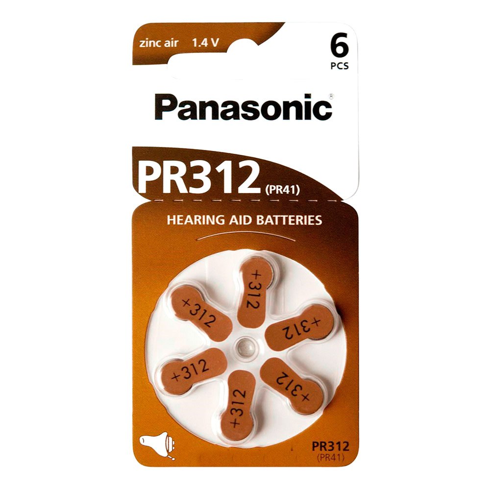 Panasonic PR-312/6LB PR 312 Zinc Air 6 единицы Аккумуляторы Красный Red