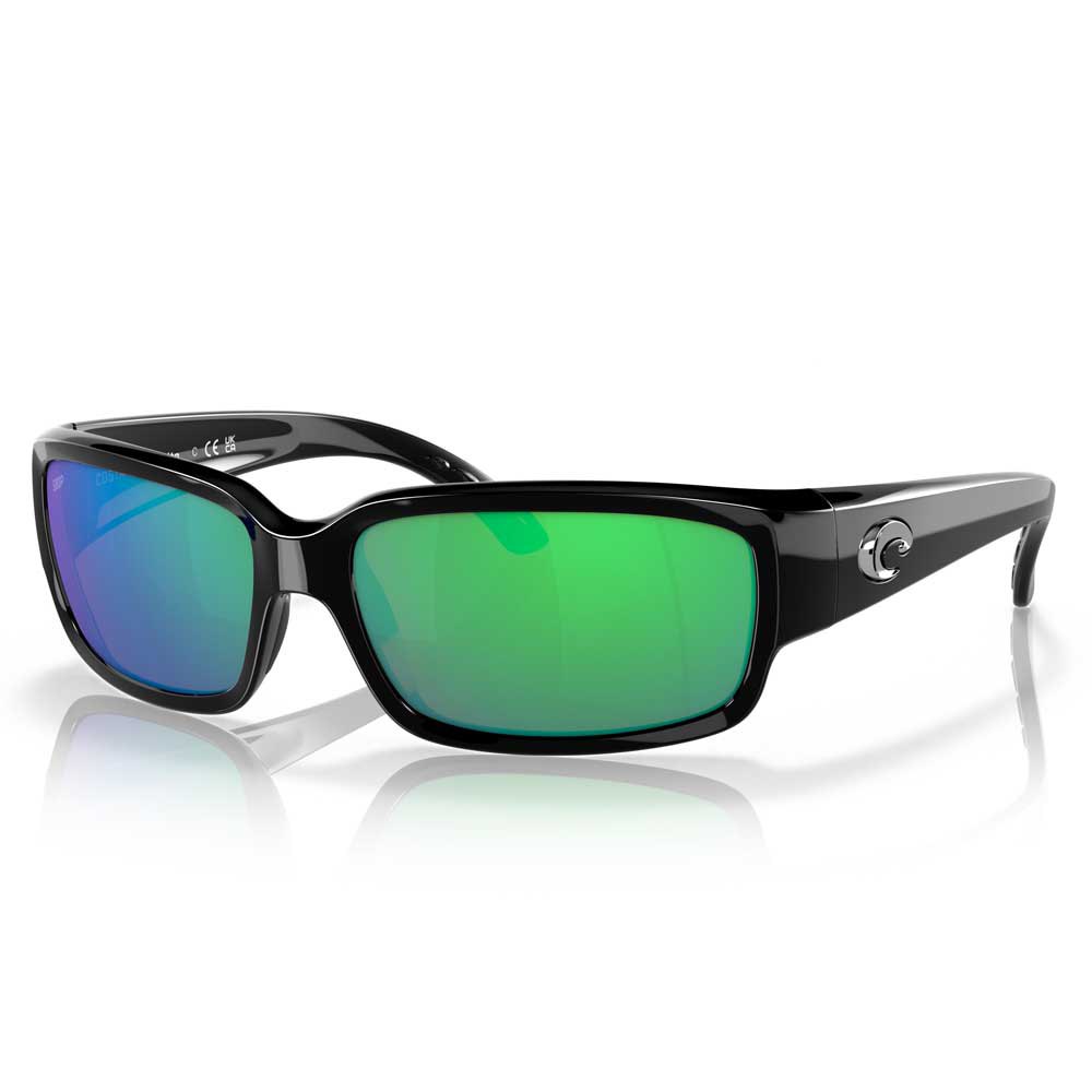 Costa 06S9025-90250759 Зеркальные поляризованные солнцезащитные очки Caballito Shiny Black Green Mirror 580P/CAT2