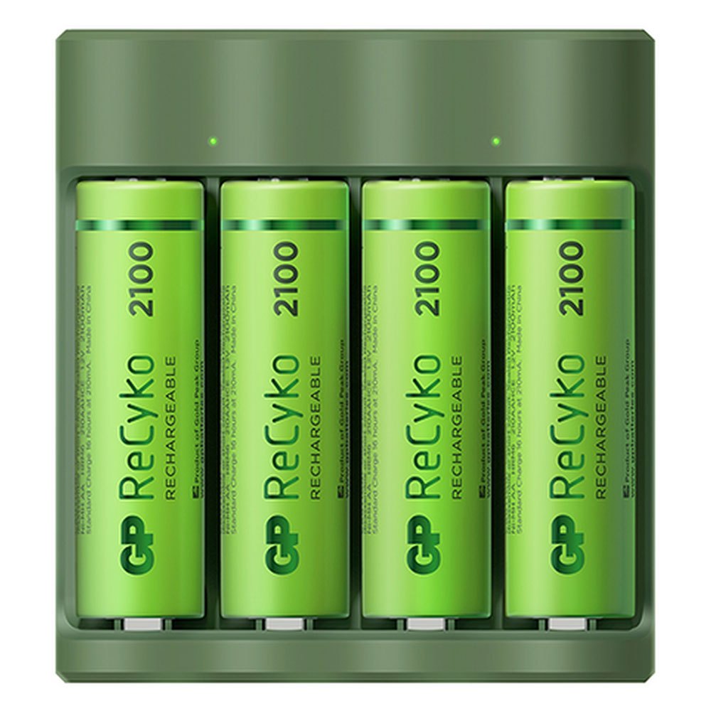 Gp batteries GD132 Pack Of Rechargeable Recyko Pro (4Aa And 4Aaa) Includes Usb Charger Зарядное устройство для аккумуляторов Зеленый Multicolor