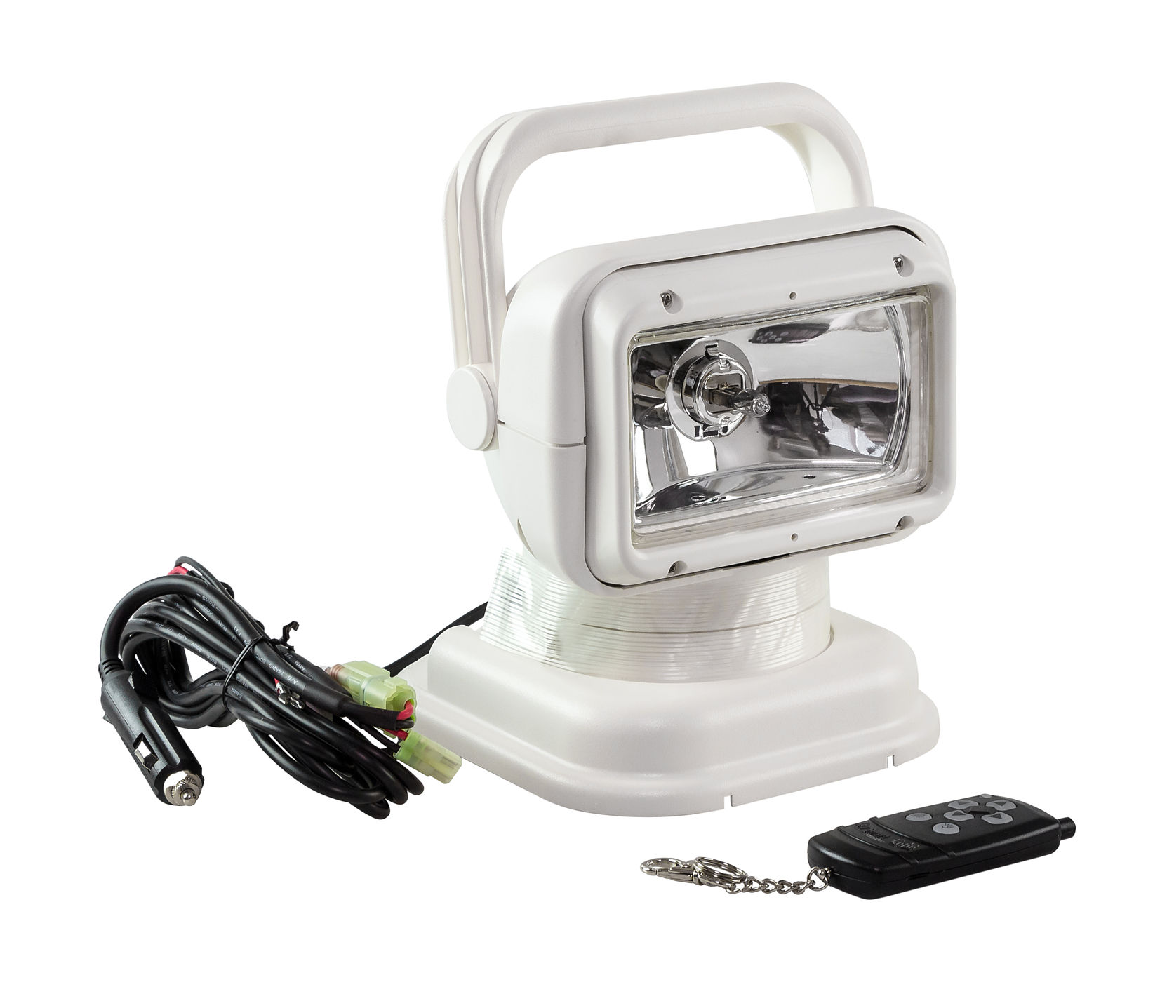 Прожектор с дистанционным управлением, белый корпус, галоген, брелок, модель 950 Allremote SL001AWSD