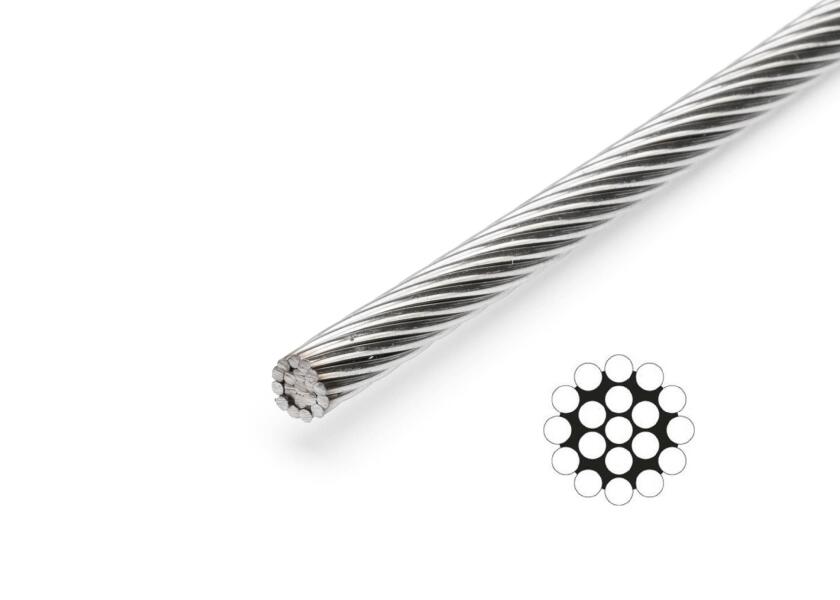 Купить Трос из нержавеющей стали 1x19 / Ø проволоки: 14 мм 11428-bvs 7ft.ru в интернет магазине Семь Футов