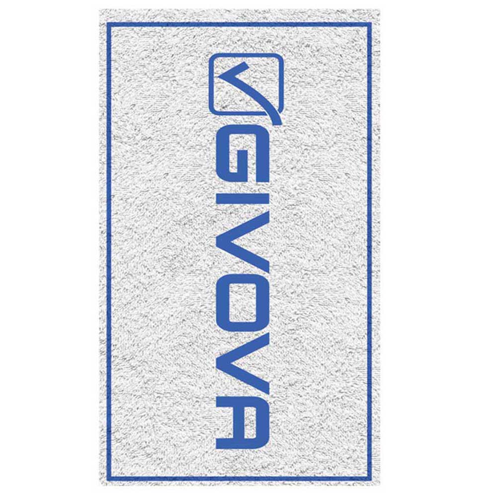Givova TEMA01-0302-UNICA полотенце Mare Double Face Белая  White / Light Blue 170 x 80 cm