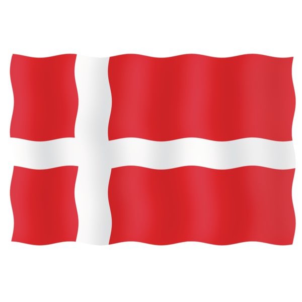 Флаг Дании гостевой из перлона/шерсти 20 x 30 см 20030-33107
