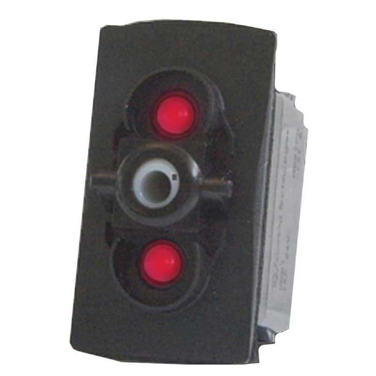 Pros 10418249 Button On-Off-On Черный  Red (24V DC) Double Pole 