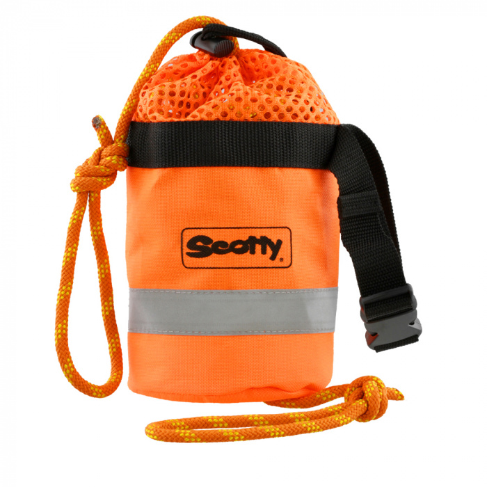 Спасательный конец Александрова Scotty 0793 15м Ø7мм прочность 250кг из ярко-оранжевого полипропилена в комплекте с сумкой из нейлона