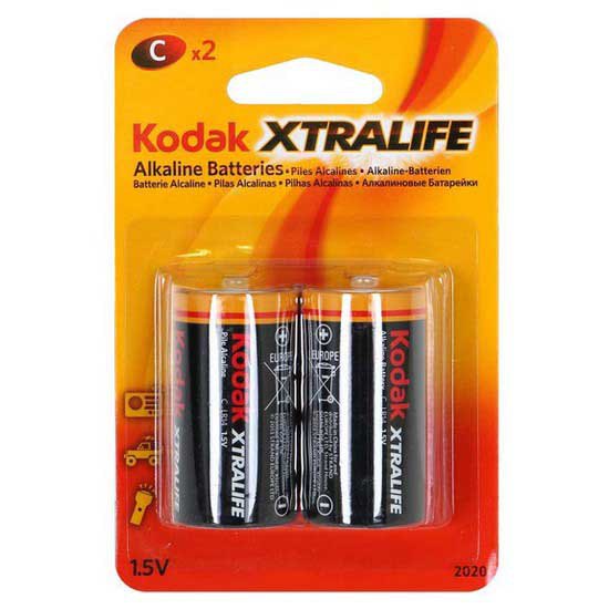 Kodak KODAKKDXLR14PB2 C LR14 Щелочные батареи 2 единицы Черный Yellow / Red