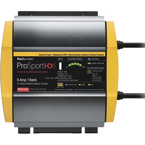 Зарядное устройство ProMariner ProSportHD 6 Global 44023 12В 100-240В 6А IP67 на 1 АКБ