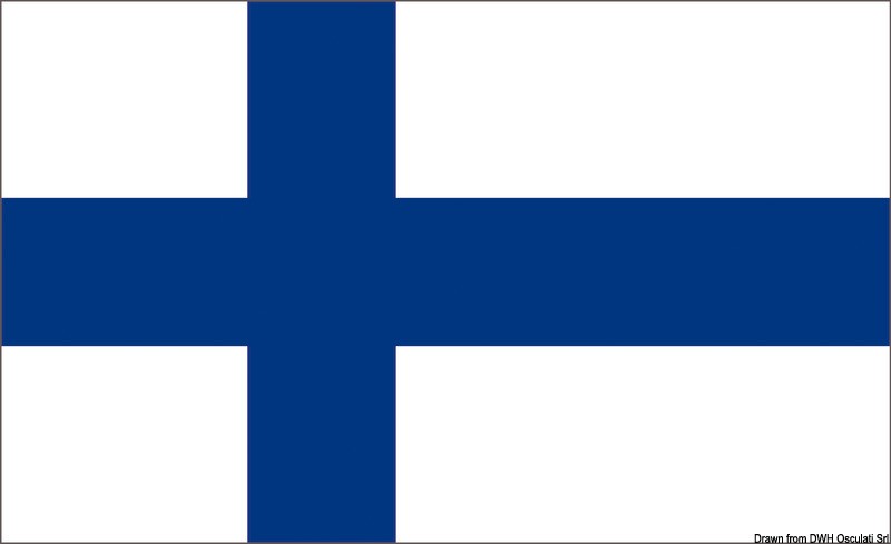 Купить Флаг Финляндии гостевой 20 х 30 см, Osculati 35.433.01 7ft.ru в интернет магазине Семь Футов