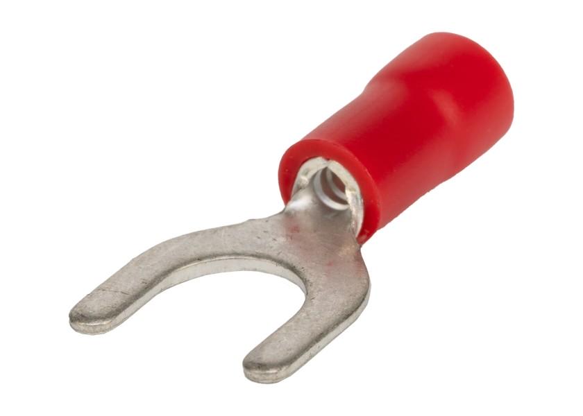 Купить Вилочный кабельный наконечник / красный / 0,5–1,5 мм² / 20 шт. в упаковке / Диаметр проушины: M6 63741-bvs 7ft.ru в интернет магазине Семь Футов