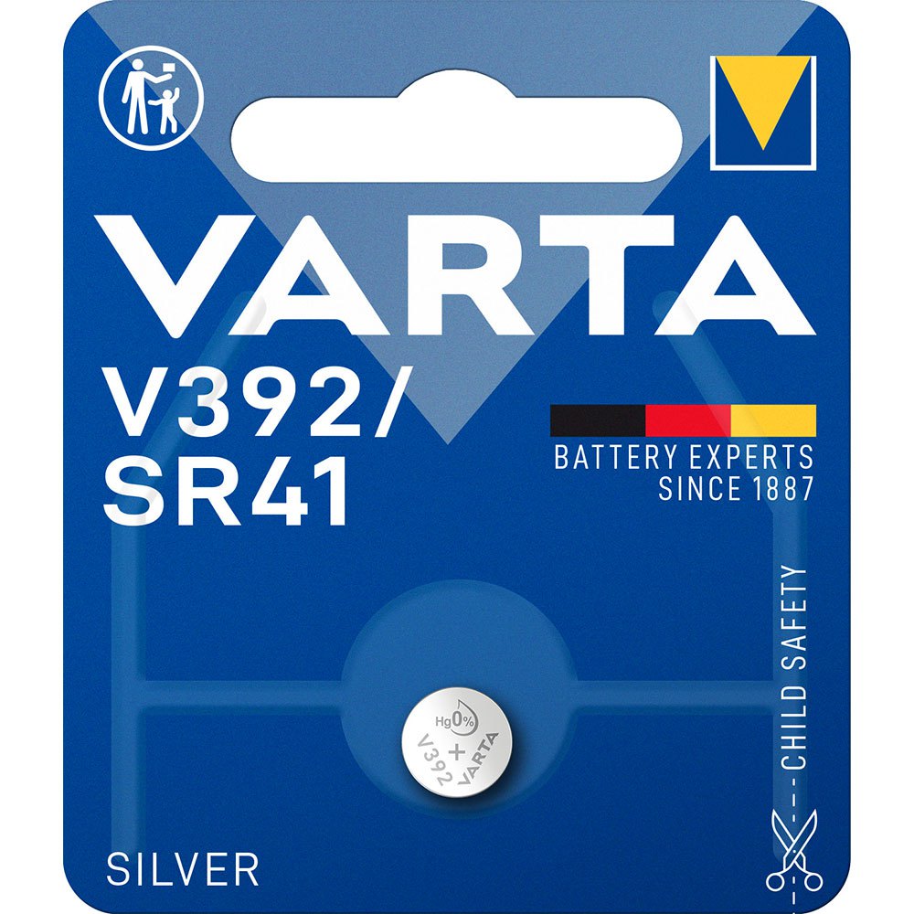 Varta 38553 V392 AG3 LR41 Кнопка Батарея Серебристый Blue
