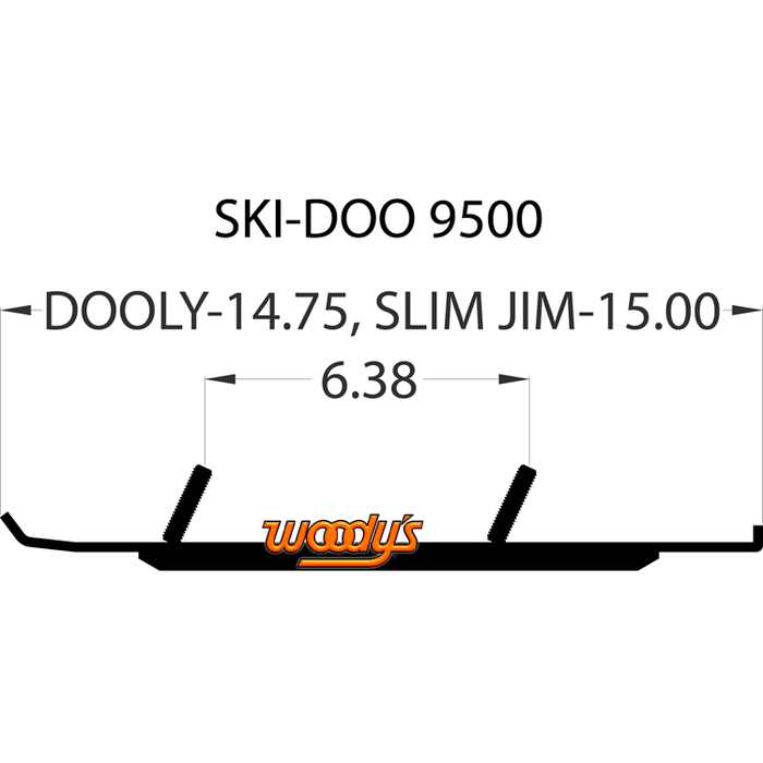 Коньки для лыж снегохода Ski-Doo DS4-9500 DS4-9500 Woody's