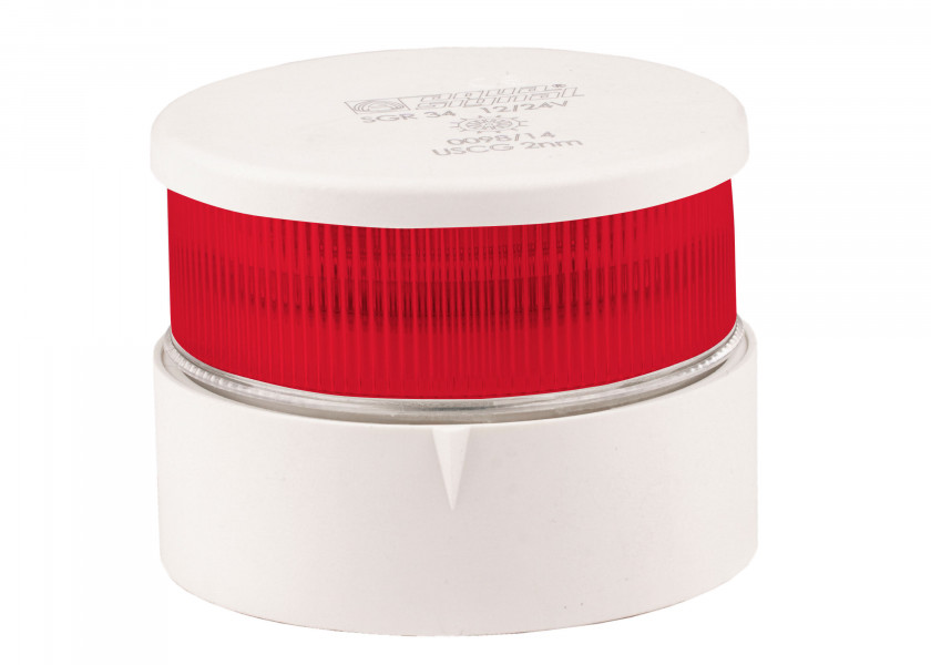 Купить AQUA SIGNAL Series 34 LED Red Signal Light / white housing 15194-bvs 7ft.ru в интернет магазине Семь Футов