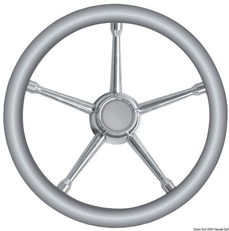 Купить A soft polyurethane steering wheel grey/SS 350 mm, 45.135.02 7ft.ru в интернет магазине Семь Футов