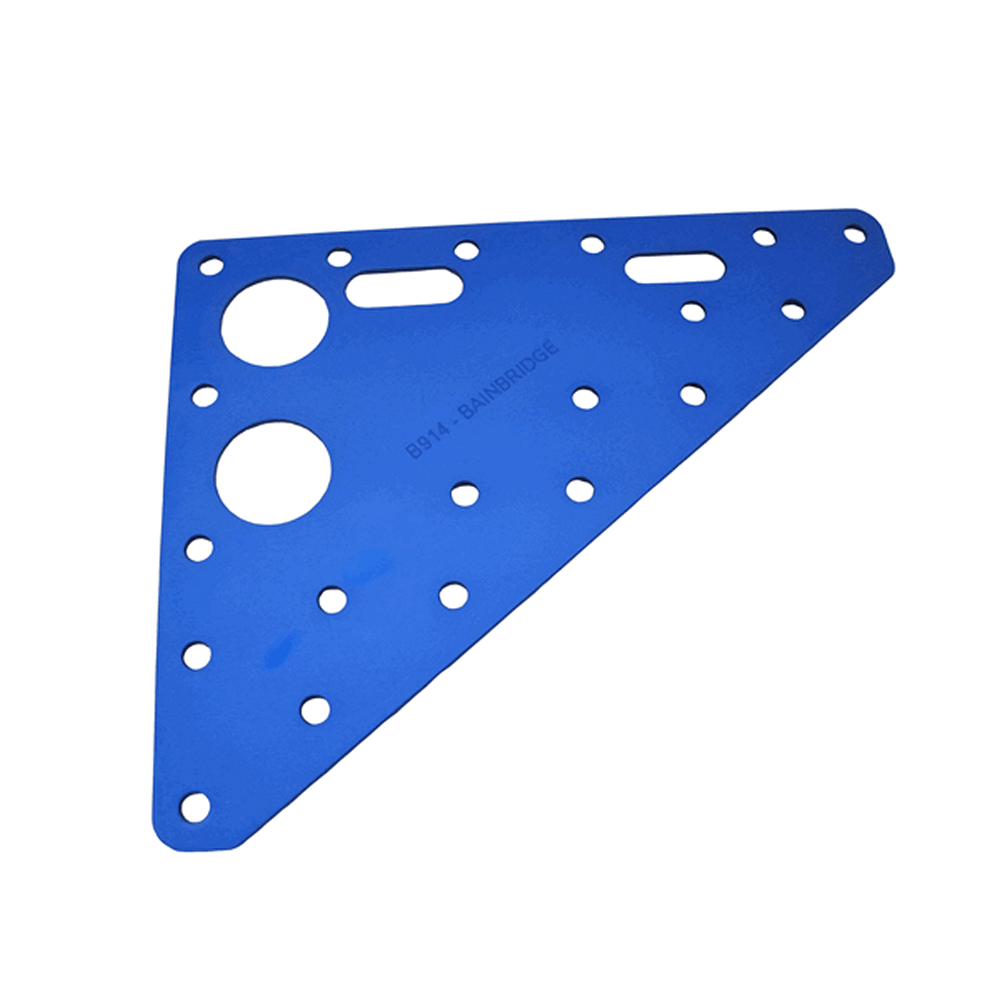 Фаловая дощечка грота Bainbridge B914N 165x133x1.6мм синяя из анодированного алюминия