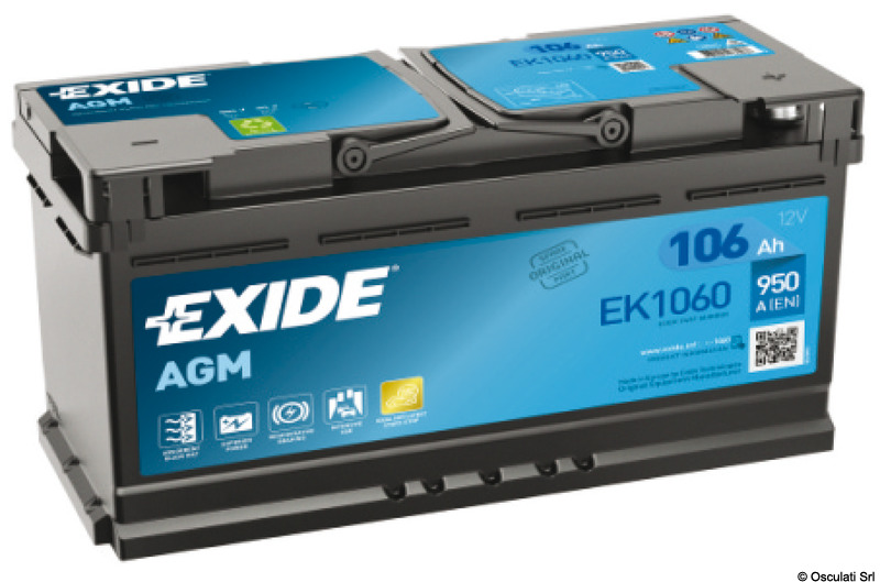 Купить AGM battery for starting and services 62 Ah, Osculati 12.414.01 7ft.ru в интернет магазине Семь Футов