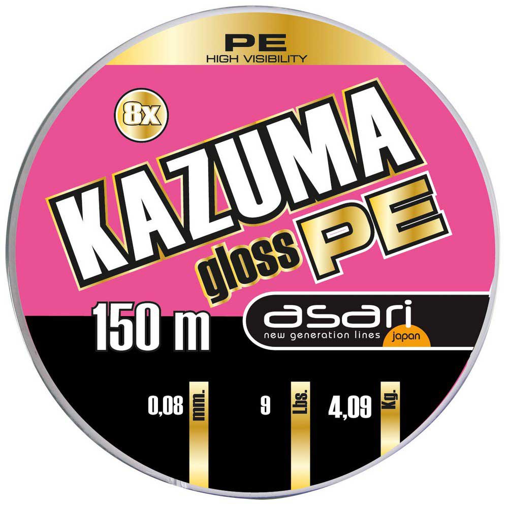 Asari LAKG15015 Kazuma Gloss PE 150 M Линия Серый  Bubble Gum Pink 0.150 mm 