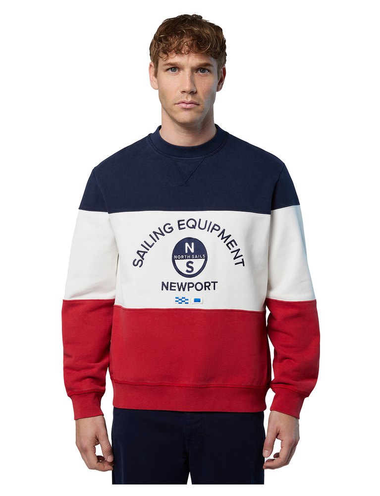 Купить North sails 691278-C002-M Толстовка Print Crew Красный Dark Blue / Marshmallow / Red M 7ft.ru в интернет магазине Семь Футов