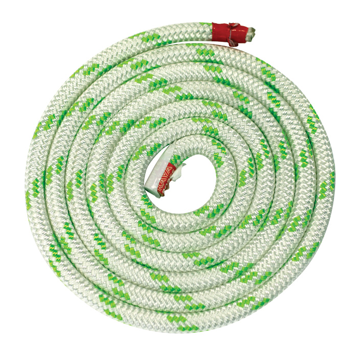 Трос LUPES LS 14мм бело-зелёный_100м Kaya Ropes 207014WG