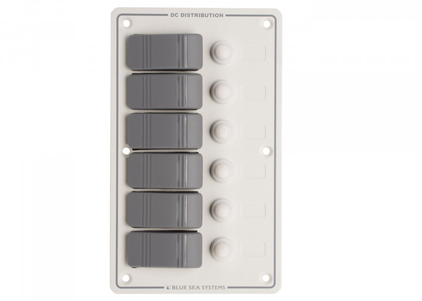 Купить BLUE SEA 8273 Водонепроницаемый распределительный щит Contura, 6 секций / белый 33082-bvs 7ft.ru в интернет магазине Семь Футов