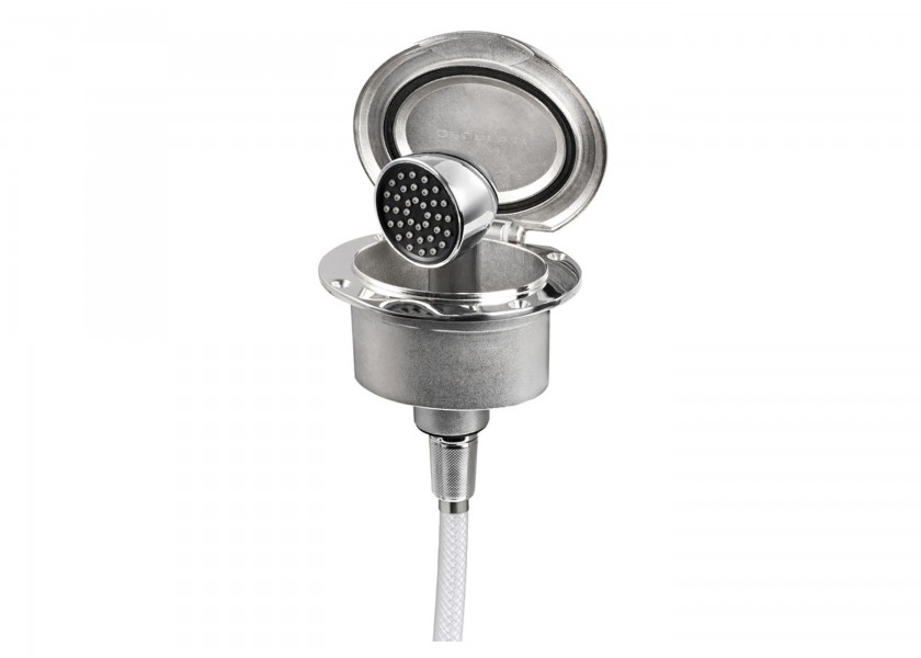 Купить KEJI Stainless Steel Deck Shower / 2.5m PVC hose 30228-bvs 7ft.ru в интернет магазине Семь Футов