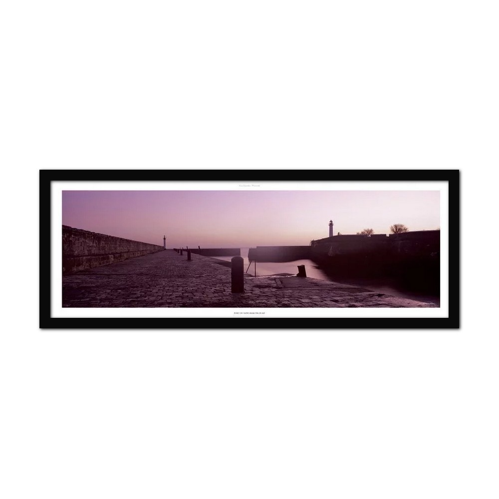 Постер Порт Сен-Мартен-де-Ре "Port de Saint-Martin-de-Re" Гийома Плиссона Art Boat/OE 339.02.444N 33x95см в черной рамке