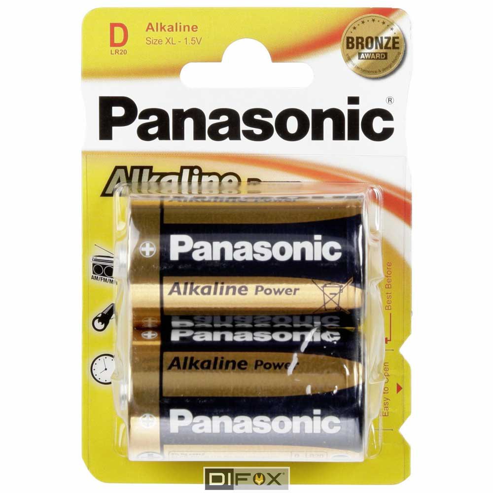 Panasonic 38463 LR20 2 единицы Золотистый  Black