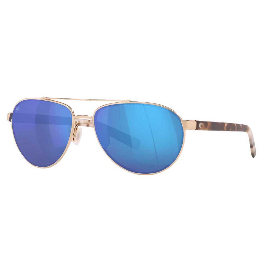 Costa 06S4007-40070457 Зеркальные поляризованные солнцезащитные очки Fernandina Brushed Gold Blue Mirror 580G/CAT3