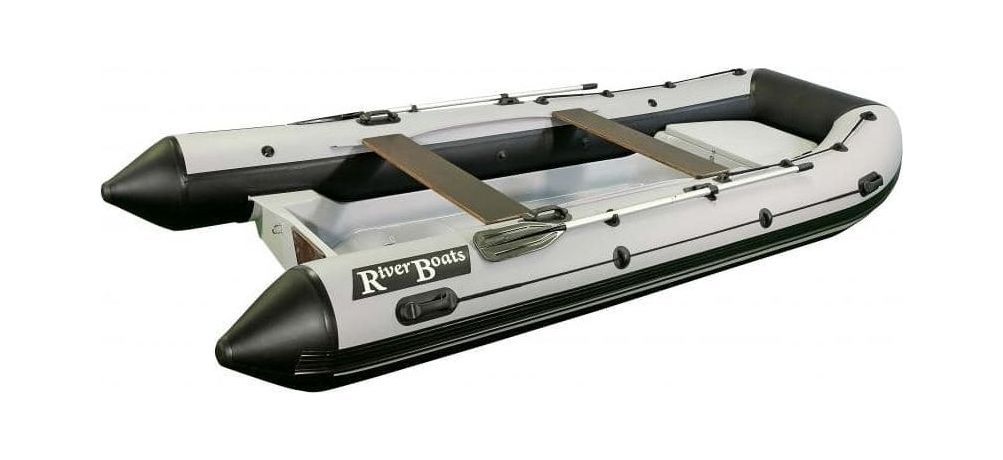 Купить Лодка РИБ (RIB) RiverBoats RB 430, черно-серый, накладка на рундук, утка, корпус графит RBRIB430-N-U-BGG 7ft.ru в интернет магазине Семь Футов